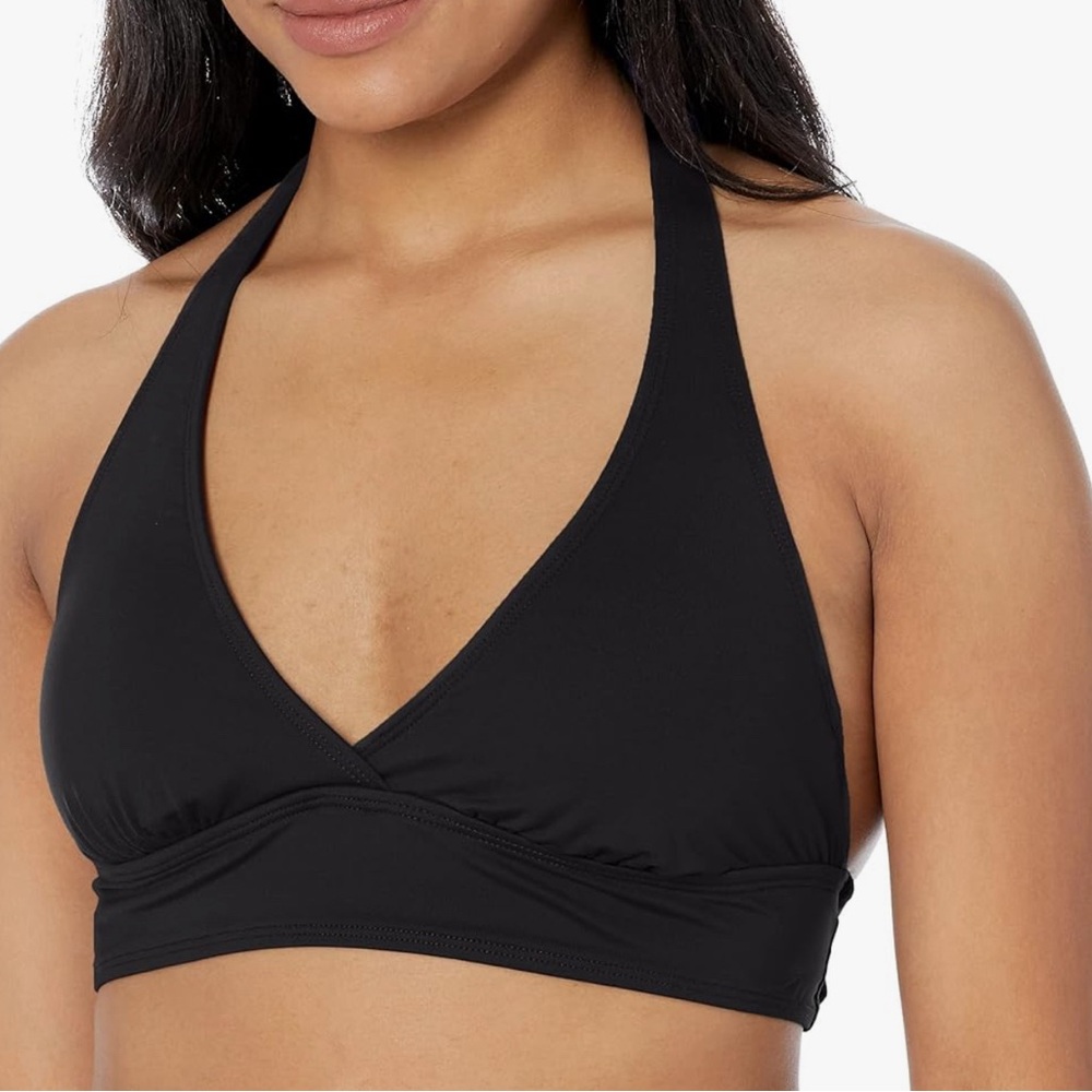 Anne Cole Women's Halter Bikini Swim Top, Black, L